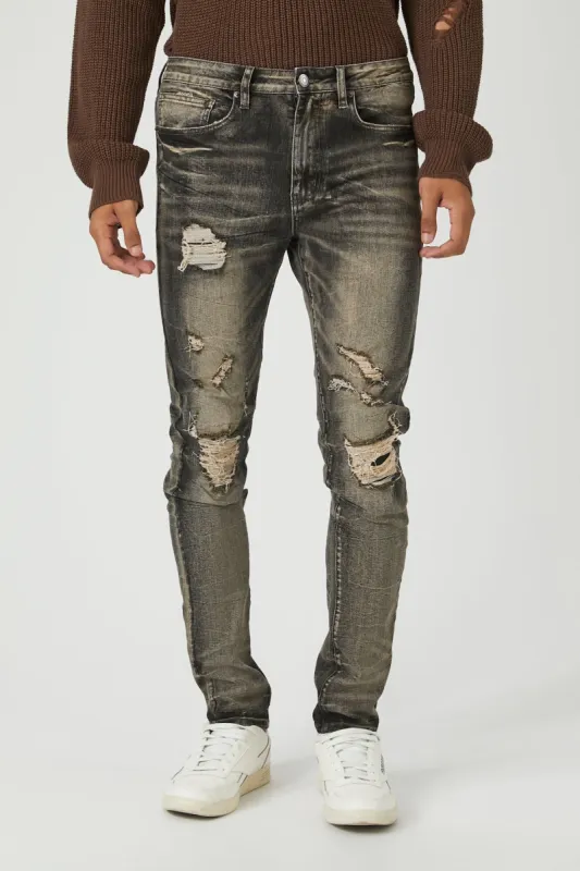 Distressed Stone Wash Skinny Jean sold by Urban Planet