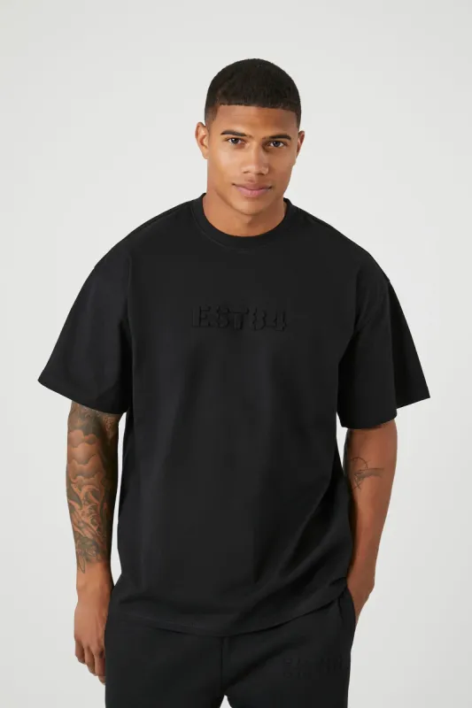 EST 84 Embossed T-Shirt sold by Urban Planet