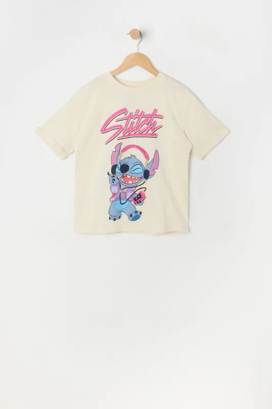 Girls Walkman Stitch Graphic Boyfriend T-Shirt made by Urban Planet