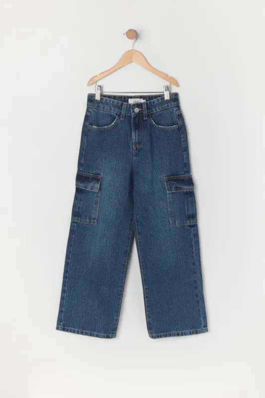 Girls Denim Cargo Jean sold by Urban Planet