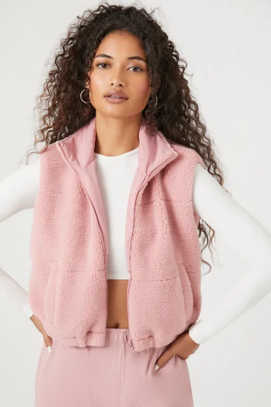 Sherpa Zip-Up Vest sold by Urban Planet