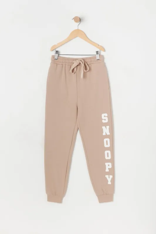 Girls Snoopy Graphic Fleece Jogger sold by Urban Planet