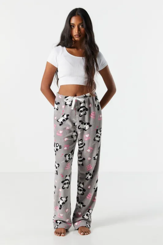 Pantalon de pyjama en peluche à imprimé Panda sold by Urban Planet