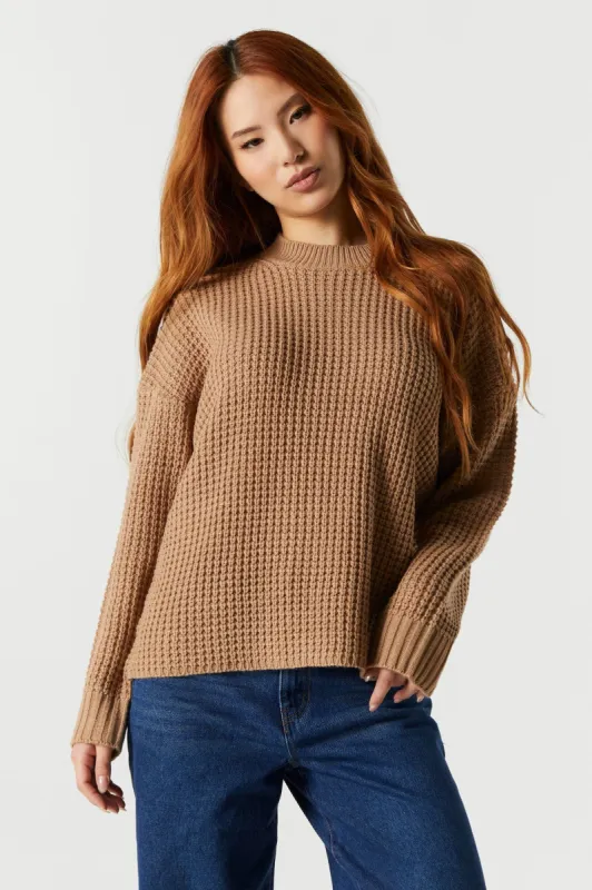 Oversized Waffle Knit Sweater sold by Urban Planet