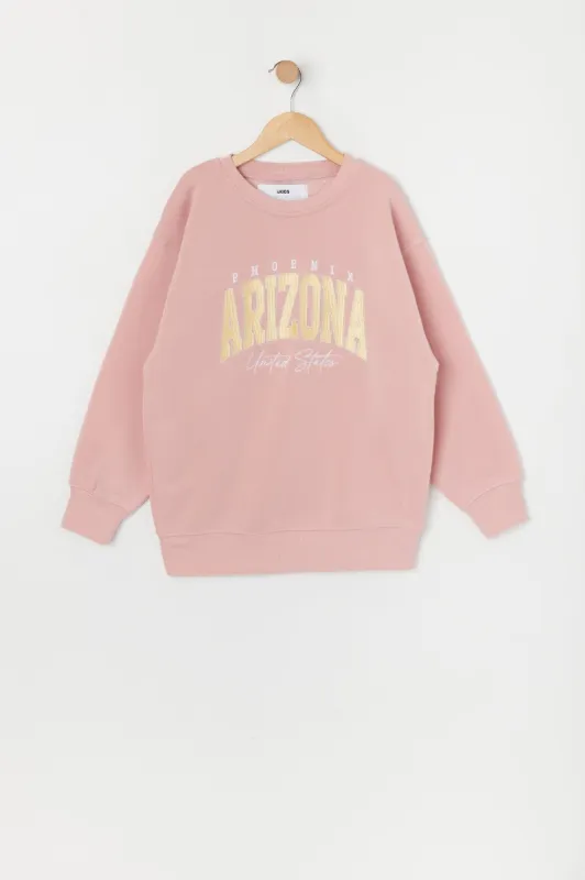 Girls Arizona Embroidered Fleece Sweatshirt sold by Urban Planet