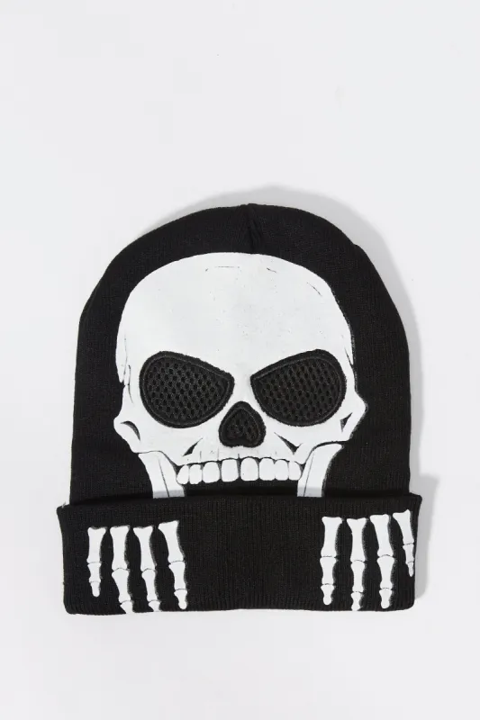 Fucking Awesome Lesser God Skull Beanie / White | Parallel