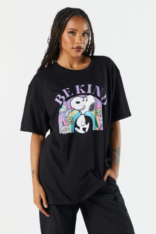 Be Kind Snoopy Graphic Boyfriend T-Shirt sold by Urban Planet