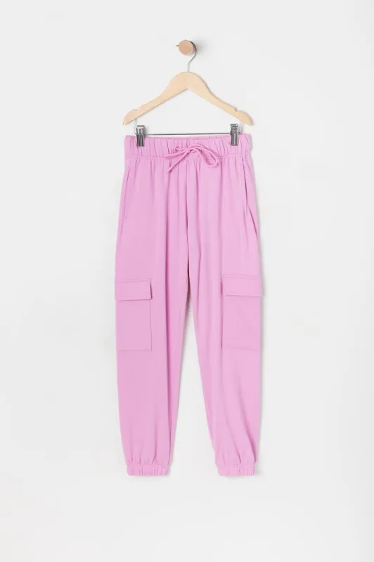 Girls Cargo Fleece Jogger sold by Urban Planet