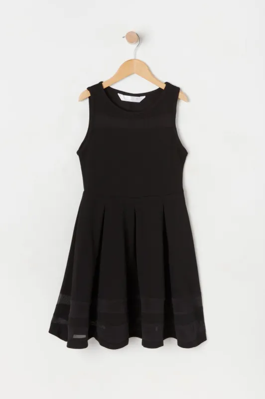 Girls Mesh Stripe A-Line Dress sold by Urban Planet