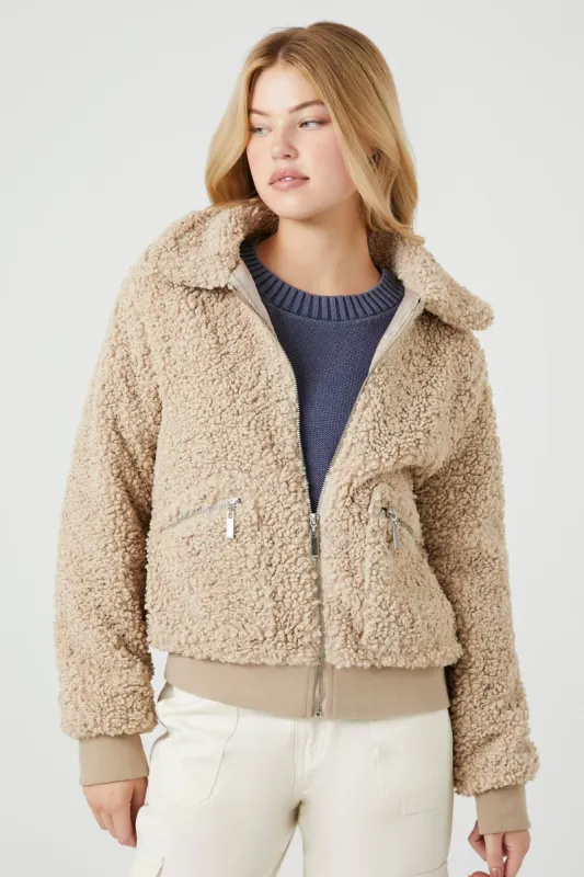 Blouson en Sherpa avec fermeture à glissière sold by Urban Planet