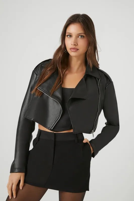 Blouson de style moto court en similicuir sold by Urban Planet