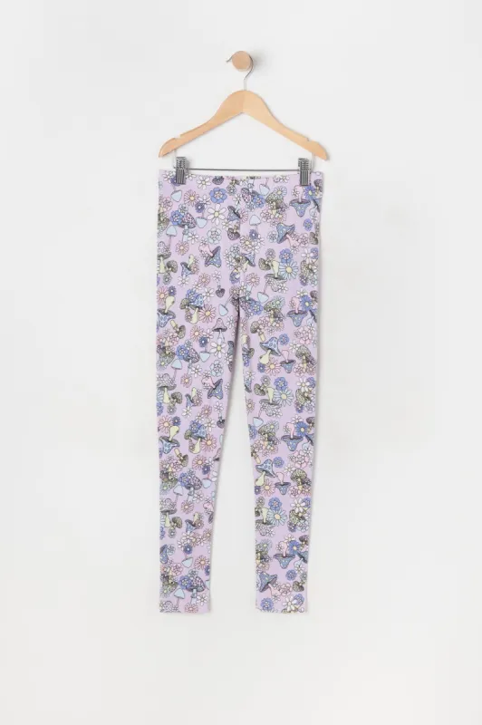 Legging doux à imprimé Champignon pour fille sold by Urban Planet