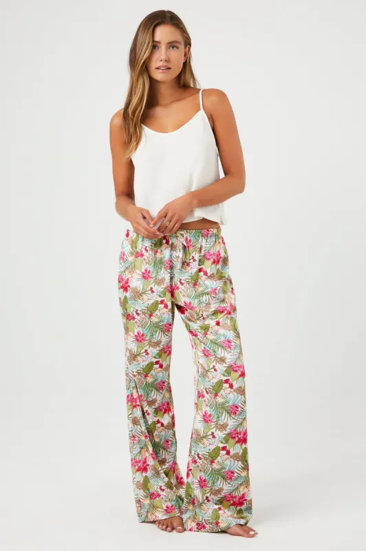 Pantalon de pyjama en satin avec motif tropical sold by Urban Planet