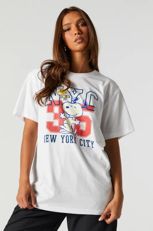 Snoopy NYC Graphic Boyfriend T-Shirt sold by Urban Planet