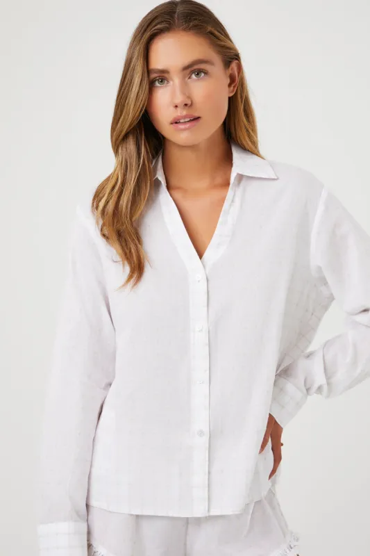 Plaid Print Pajama Top sold by Urban Planet