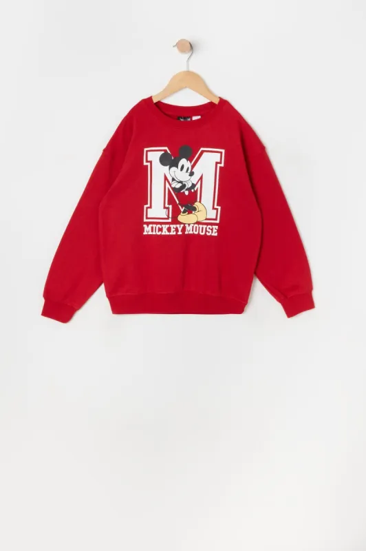 Girls Vintage Mickey Mouse Graphic Fleece Sweatshirt sold by Urban Planet