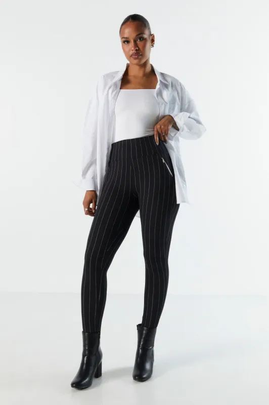 Pinstriped Super Soft Zip Pocket Legging sold by Urban Planet