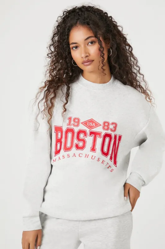 Boston Graphic Fleece Sweatshirt sold by Urban Planet