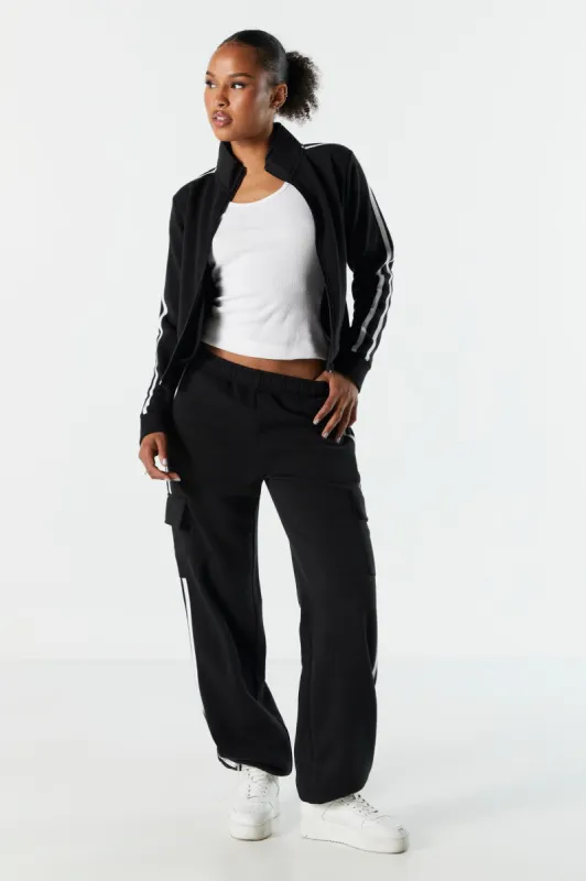 Fleece Striped Cargo Jogger sold by Urban Planet