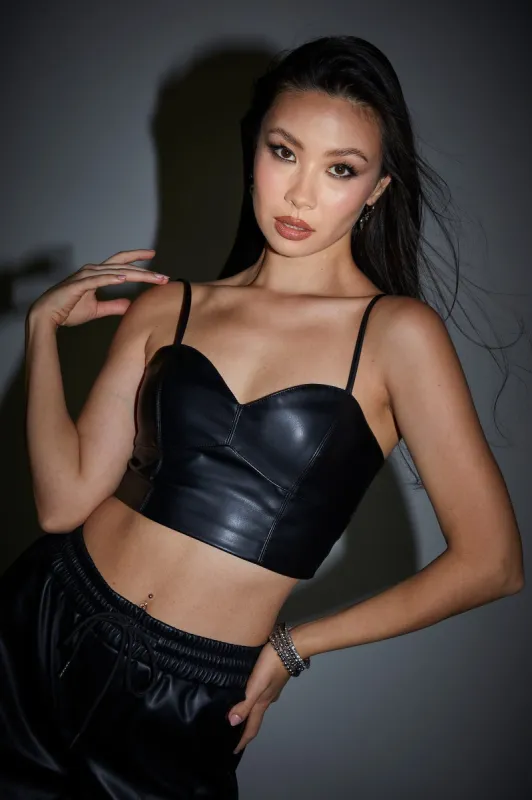 Faux Leather Cropped Tank sold by Urban Planet