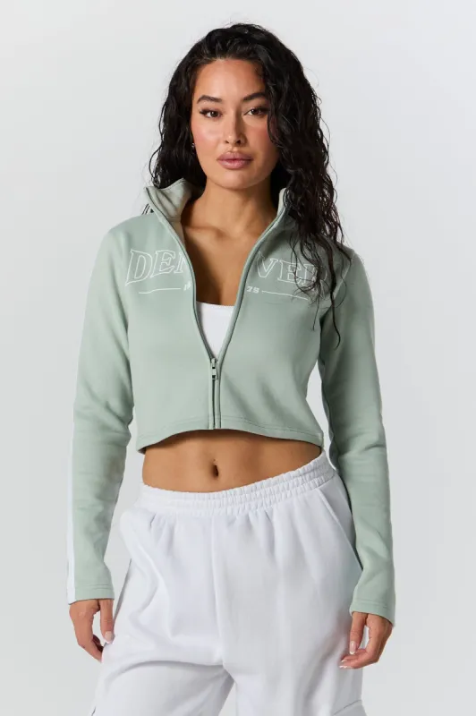 Denver Graphic Zip-Up Sweatshirt sold by Urban Planet