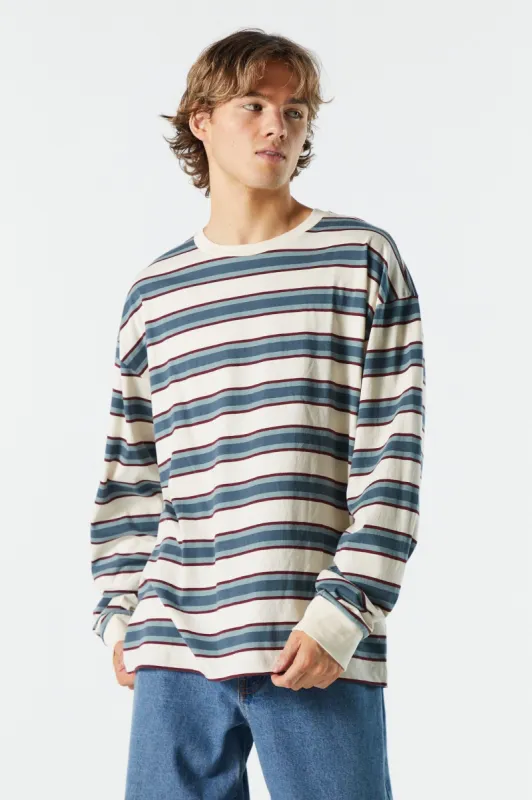 Striped Relaxed Long Sleeve Top sold by Urban Planet