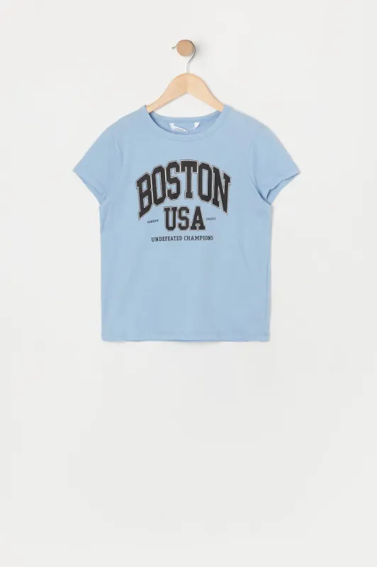 Girls Boston Graphic T-Shirt sold by Urban Planet