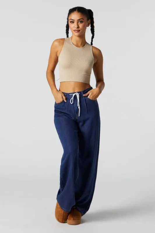 Dark Wash Drawstring Pant sold by Urban Planet