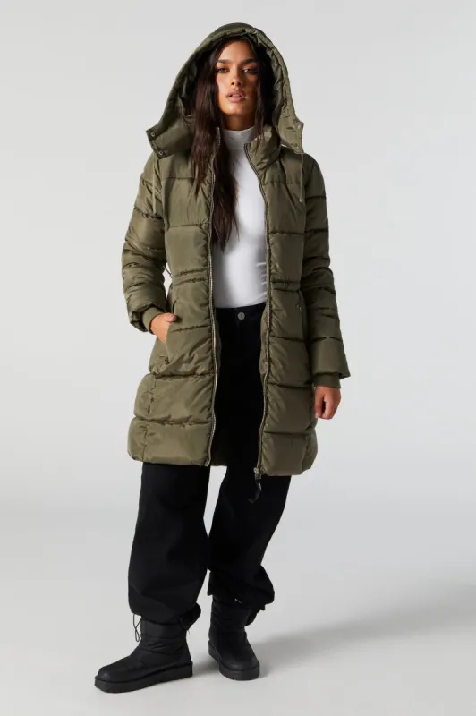 Blouson bouffant long à capuchon sold by Urban Planet