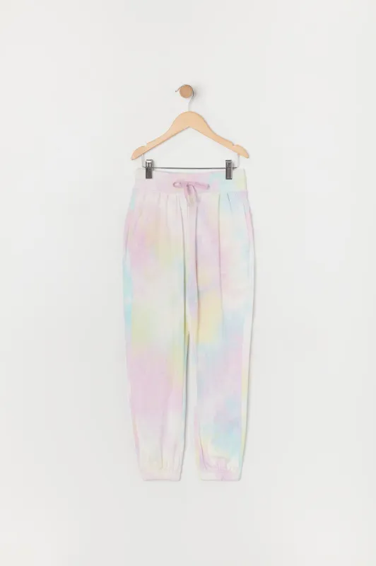 Tie Dye Graphic Fleece Jogger sold by Urban Planet