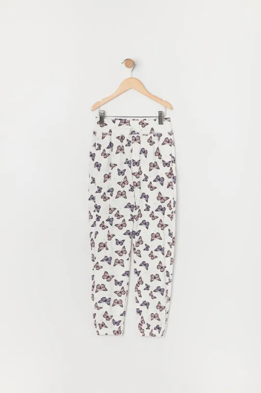 Butterfly Graphic Fleece Jogger sold by Urban Planet