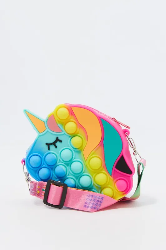Girls Unicorn Critter Bubble Crossbody Bag sold by Urban Planet