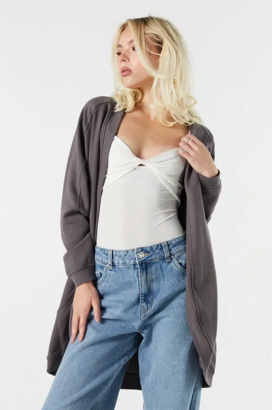 Fleece Oversized Cocoon Cardigan sold by Urban Planet