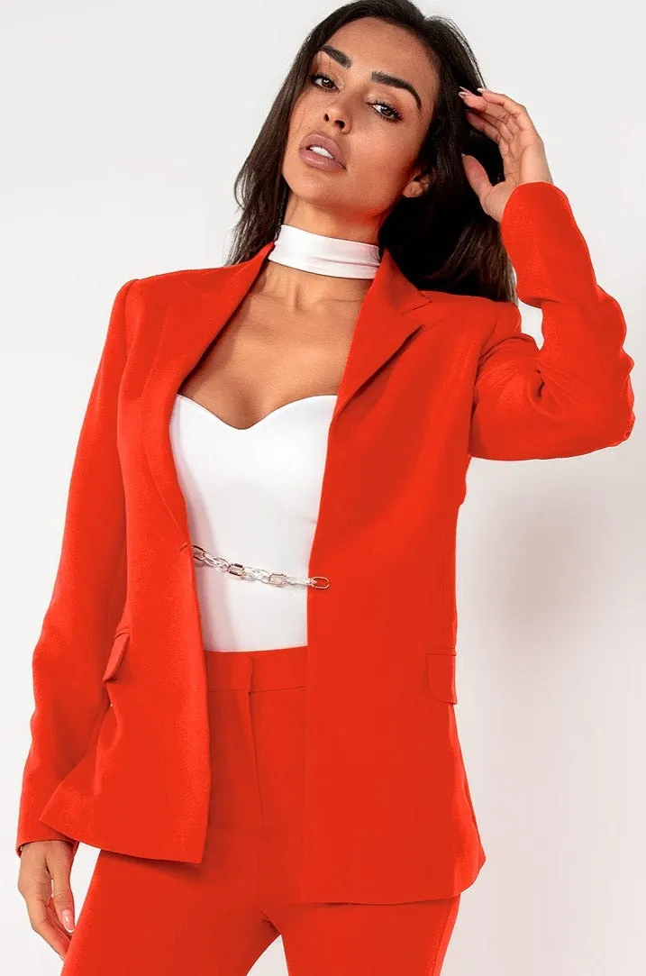 Kacey Orange Tailored Blazer sold by Va Va Voom product image thumbnail 3