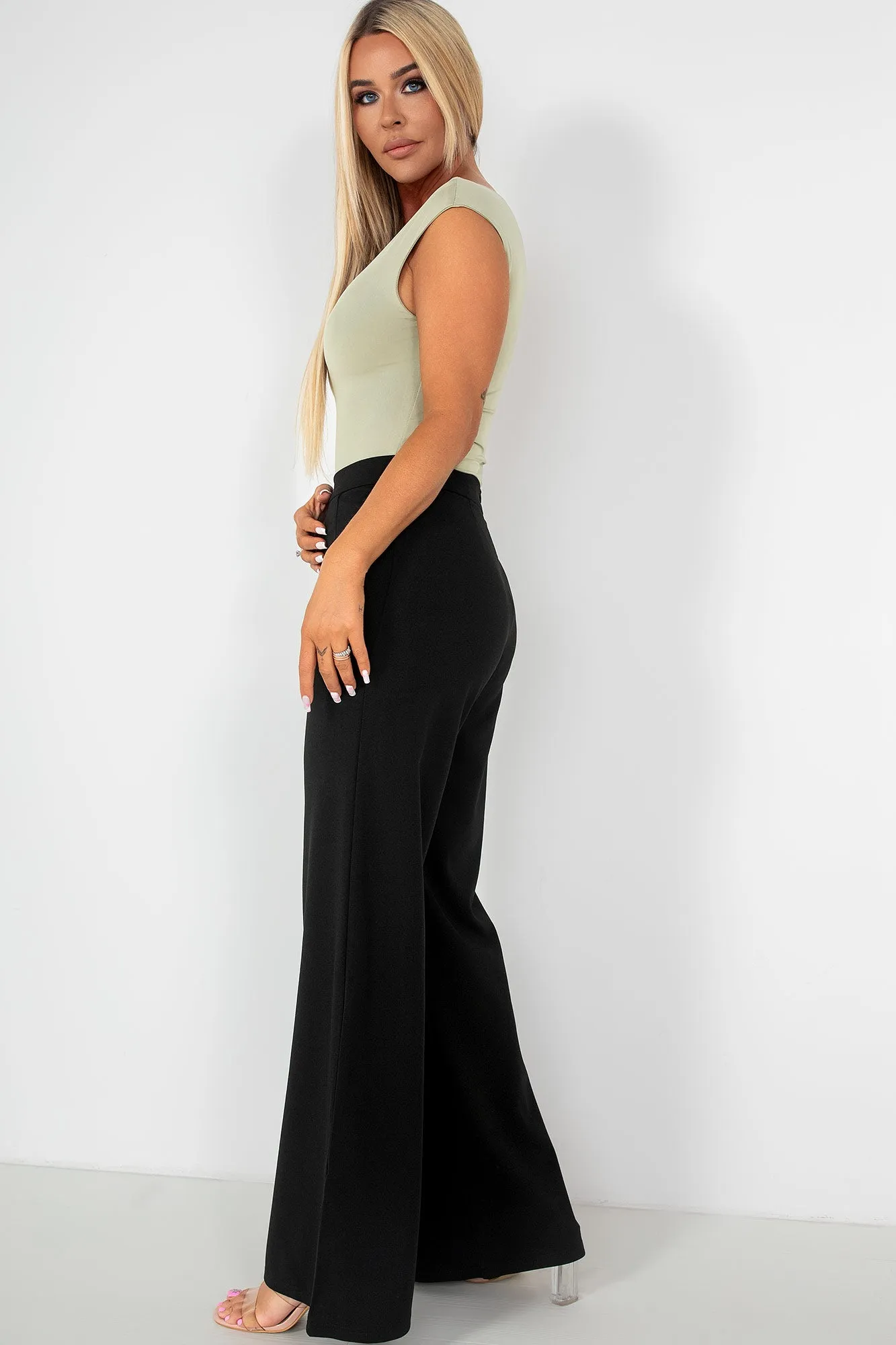 Natalie Khaki Slinky Bodysuit sold by Va Va Voom product image thumbnail 2