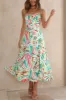Flavia Green Print Midi Dress sold by Va Va Voom