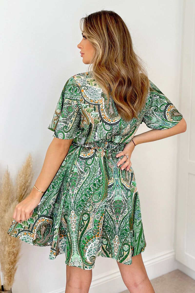 AX Paris Ceara Green Printed Dress sold by Va Va Voom product image thumbnail 2
