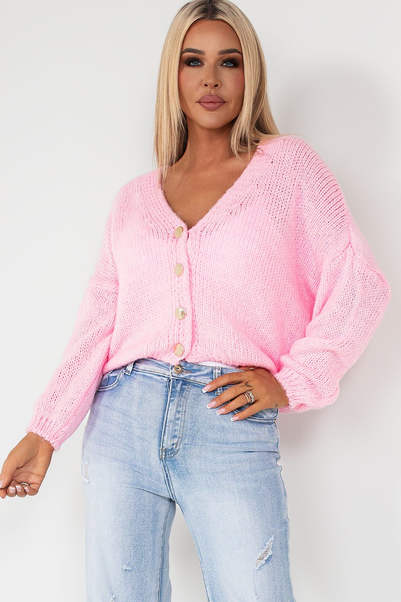 Ruthie Pink Knit Cardigan sold by Va Va Voom