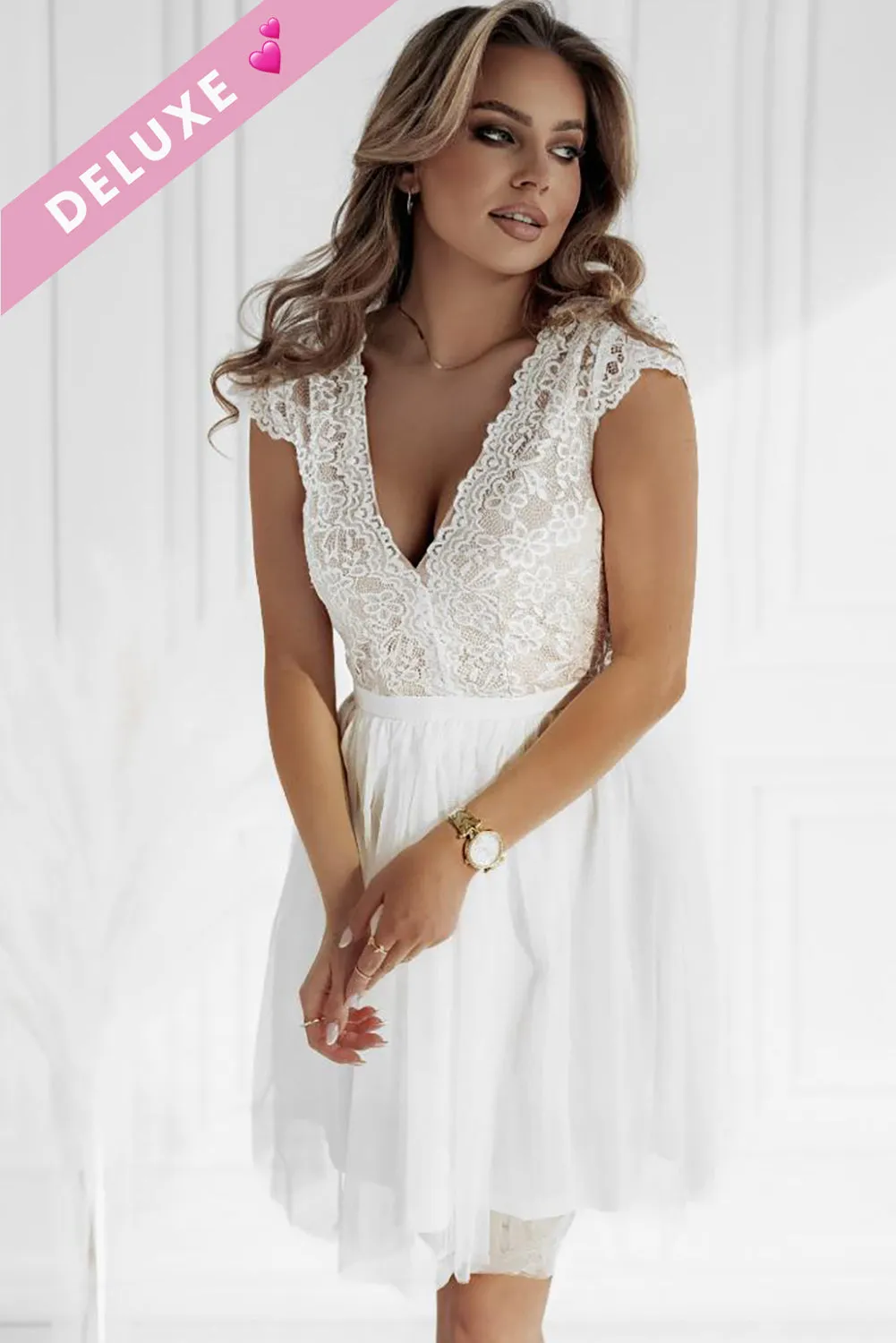 Daniela White Tulle Dress sold by Va Va Voom