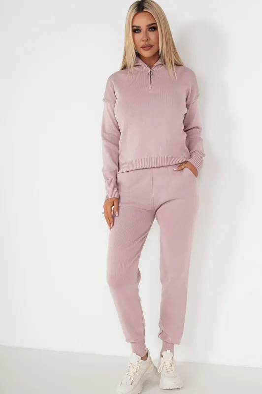 Thelma Mauve Knit Co Ord sold by Va Va Voom