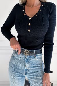 Chloe Black Knit Bodysuit sold by Va Va Voom