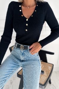 Chloe Black Knit Bodysuit sold by Va Va Voom