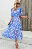 Ashley Blue Chiffon Print Dress sold by Va Va Voom