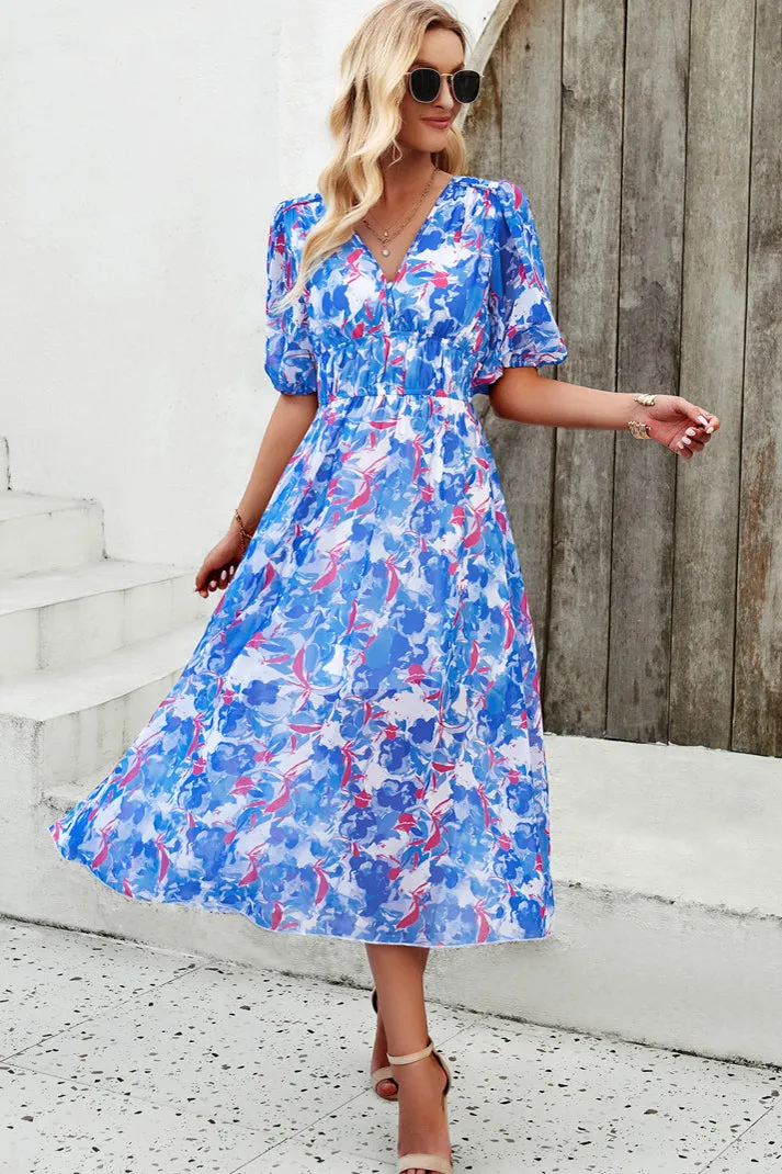 Ashley Blue Chiffon Print Dress sold by Va Va Voom product image thumbnail 5