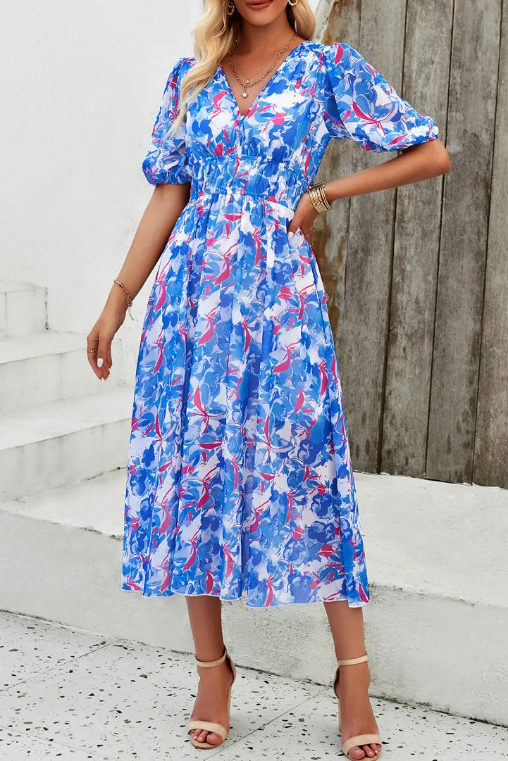 Ashley Blue Chiffon Print Dress sold by Va Va Voom product image thumbnail 4