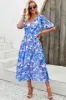 Ashley Blue Chiffon Print Dress sold by Va Va Voom