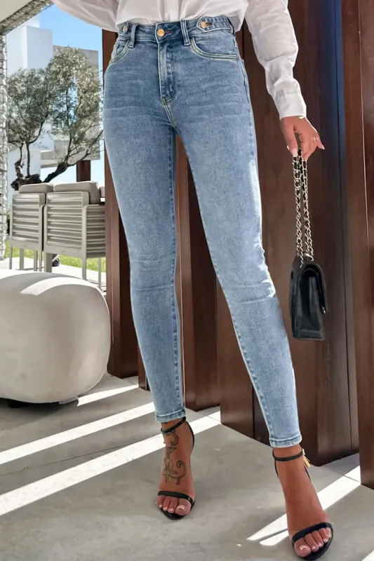 Analeia Light Blue Skinny Jeans sold by Va Va Voom