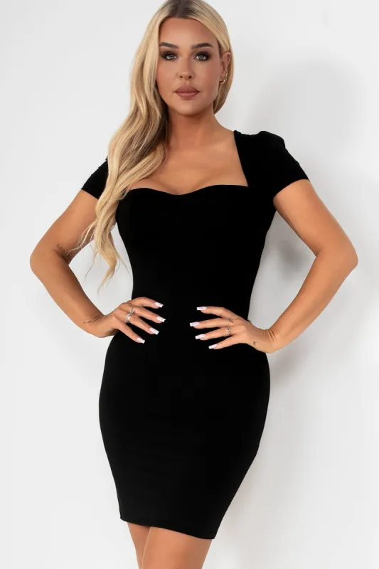 Maggie Black Bodycon Dress sold by Va Va Voom