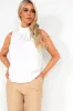 Peyton White Sleeveless Top sold by Va Va Voom