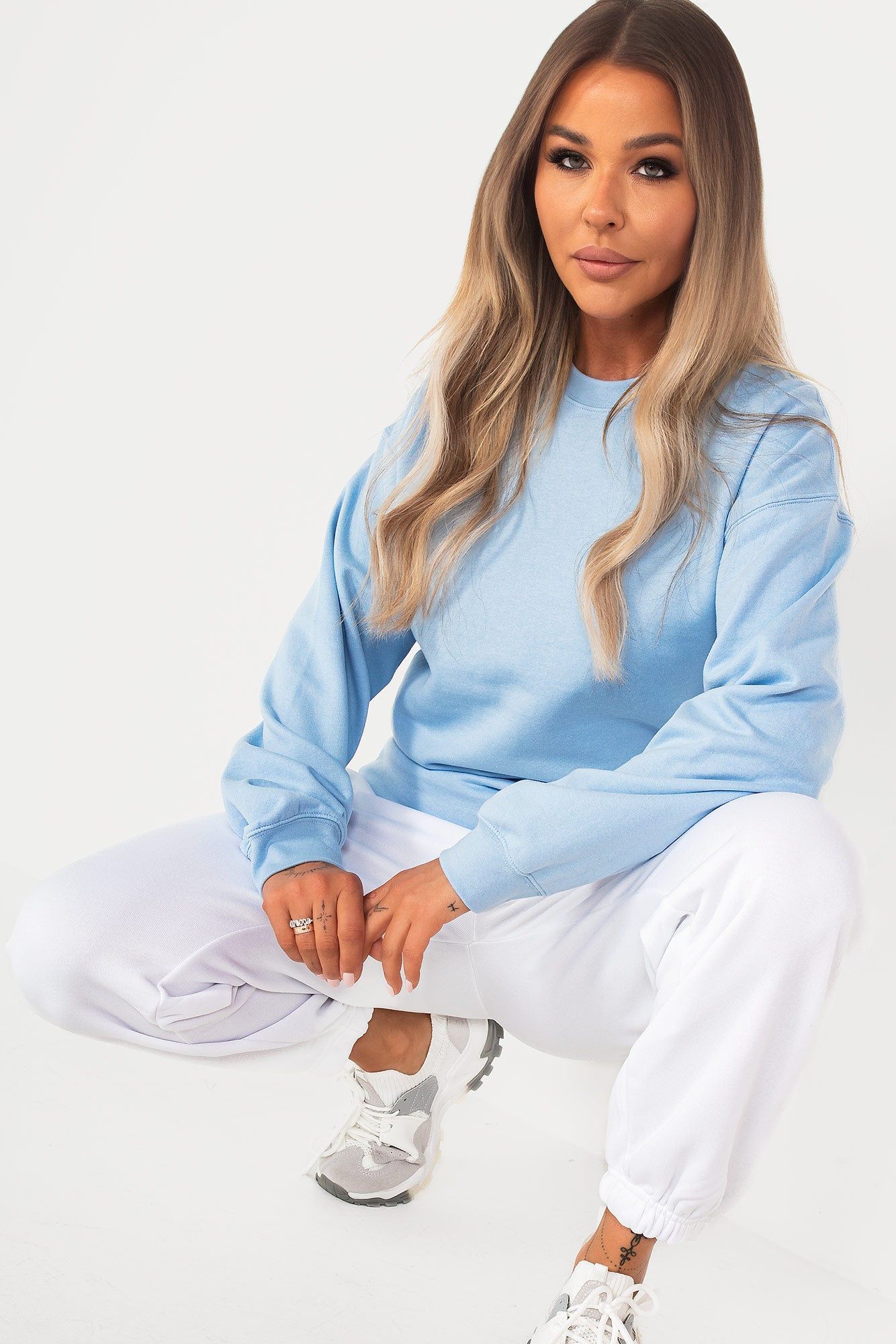 Neesha Blue Oversized Sweatshirt sold by Va Va Voom